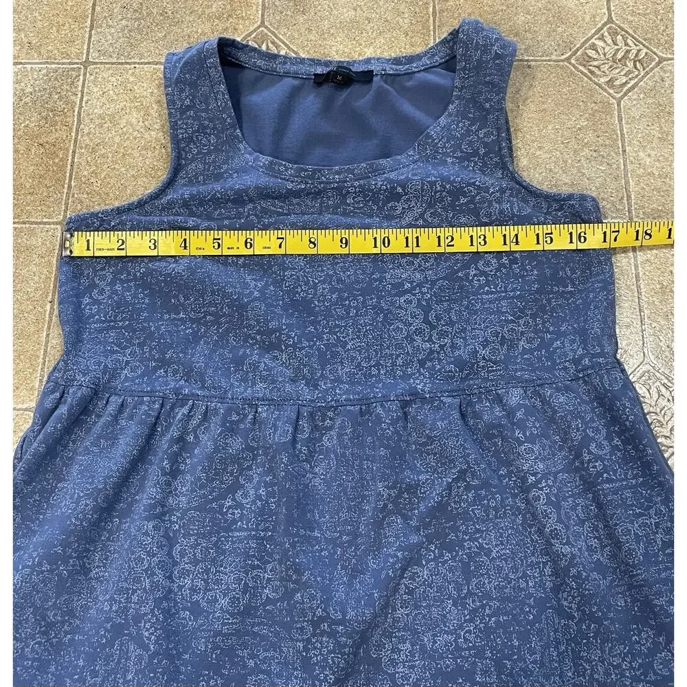 Frye Dress Bandana Blue Sleeveless Dress Cotton Women’s Size Medium Pockets